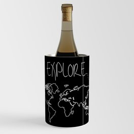 Explore World Map Wine Chiller