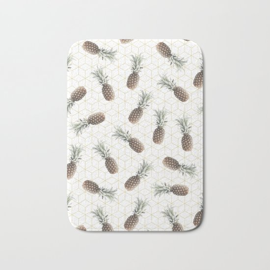 Raining Pineapples Bath Mat