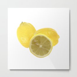 Fresh lemon Throw Metal Print