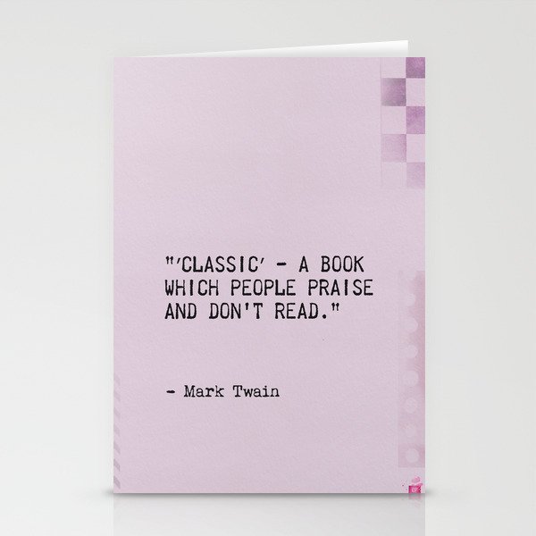 Mark Twain quote 3 Stationery Cards