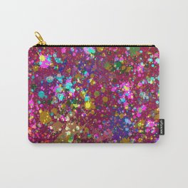 Colorful Paint Splatter Splat Rainbow Carry-All Pouch