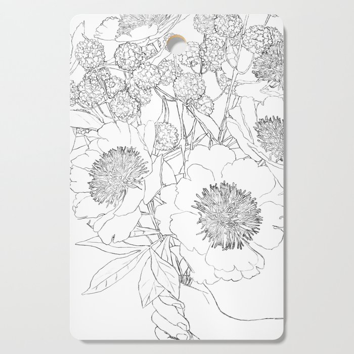 Gorgeous Bouquet Linea Cutting Board