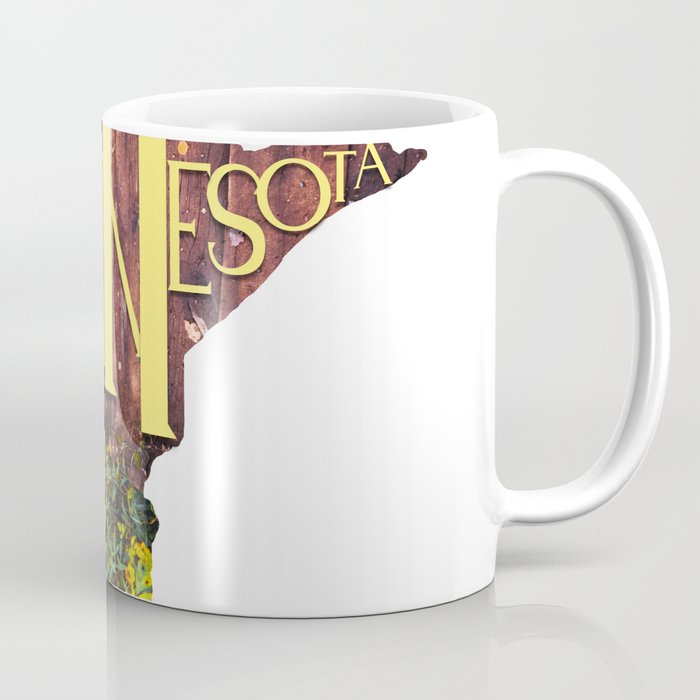 Minnesota Map Typography Coffee Mug