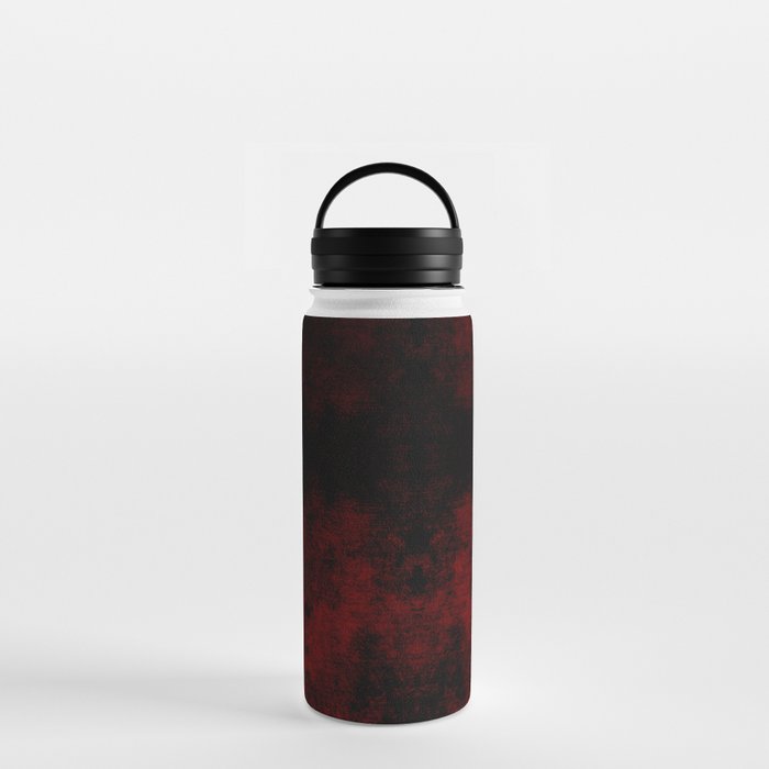 Dark Red Shapes Water Bottle