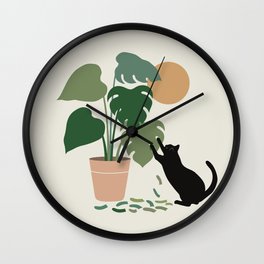 Cat and Plant 13: The Making of Monstera Wall Clock