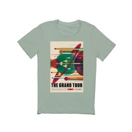 NASA Retro Space Travel Poster The Grand Tour T Shirt | Explore, Decor, Explorer, Ship, Art, Vintage, Retro, Children, Pop, Kid 