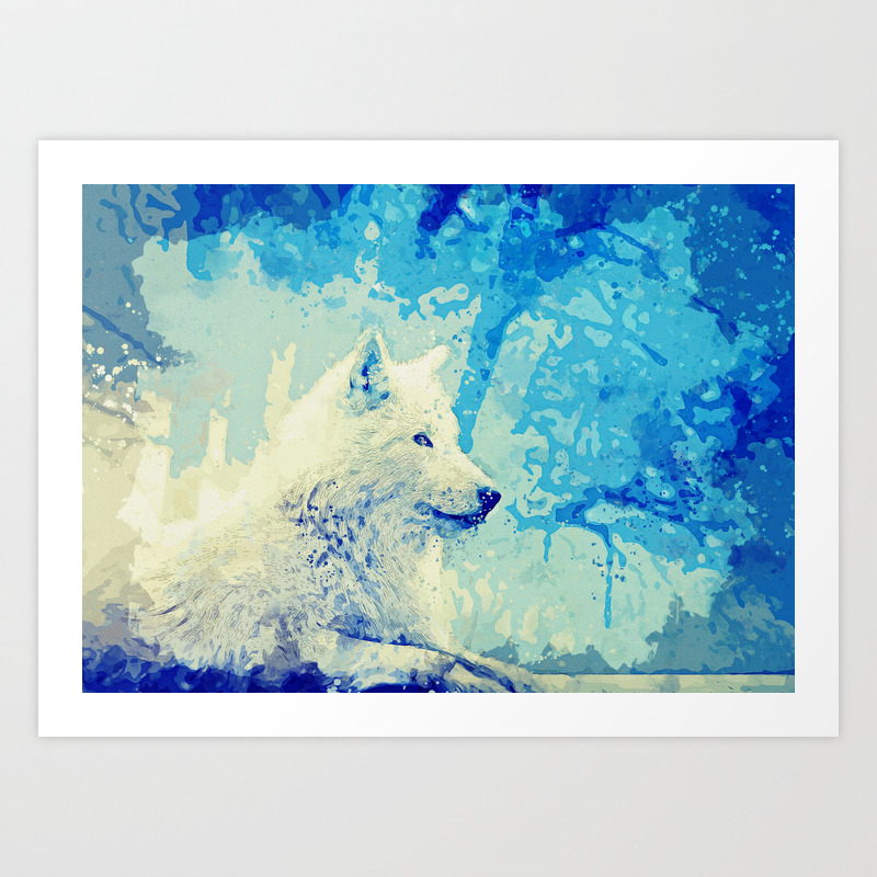 beautiful wolf art art print by reicfnohaduuso