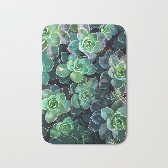 Succulents Bath Mat