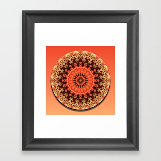Pumpkin Kaleidoscope Framed Art Print