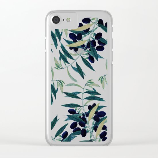 Olive Branch Pattern #society6 #decor #buyart Clear iPhone Case