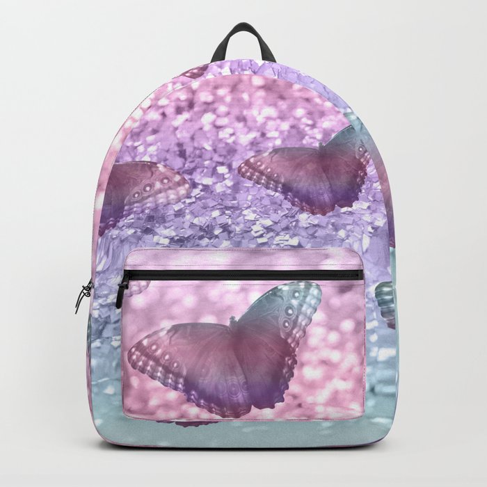 Pastel Unicorn Butterfly Glitter Dream #1 (Faux Glitter) #shiny #decor #art #society6 Backpack