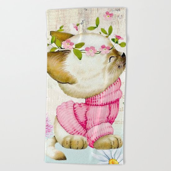 Sweet animal #1 Beach Towel