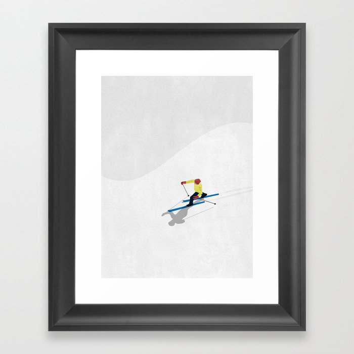 Skier Framed Art Print