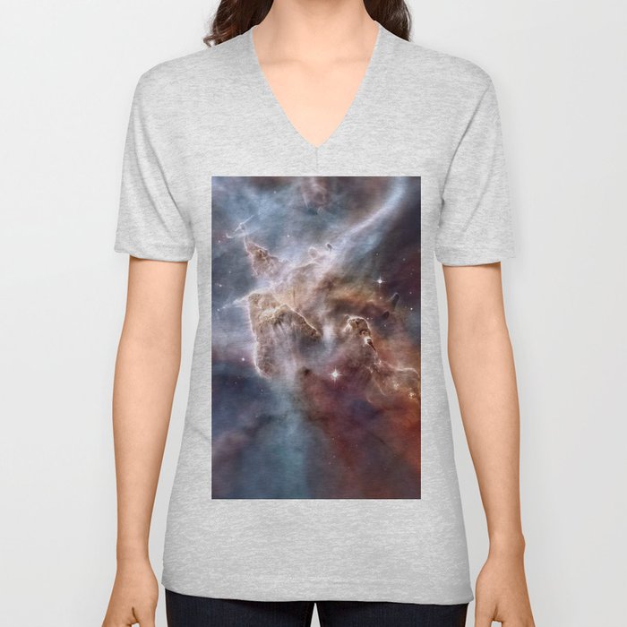 Carina Nebula V Neck T Shirt