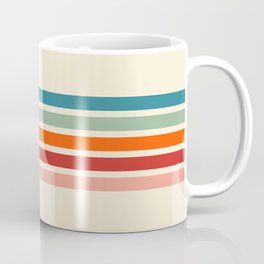 Minimal Abstract Retro Stripes 70s Style - Balangan Coffee Mug