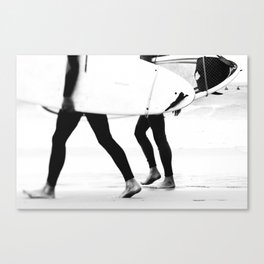 Catch a Wave Print - abstract black white surf board photography - Cool Surfers Print - Beach Decor Canvas Print