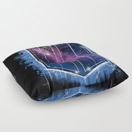 Time, Space, and Graffiti  Floor Pillow