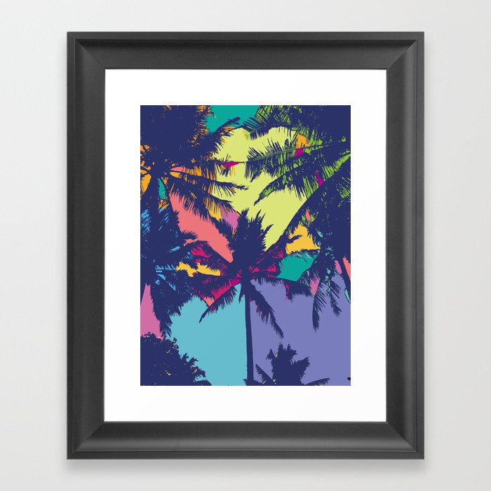 Palm Tree Framed Art Print By Pintgraphics Society6 Palm Tree Framed Art Print