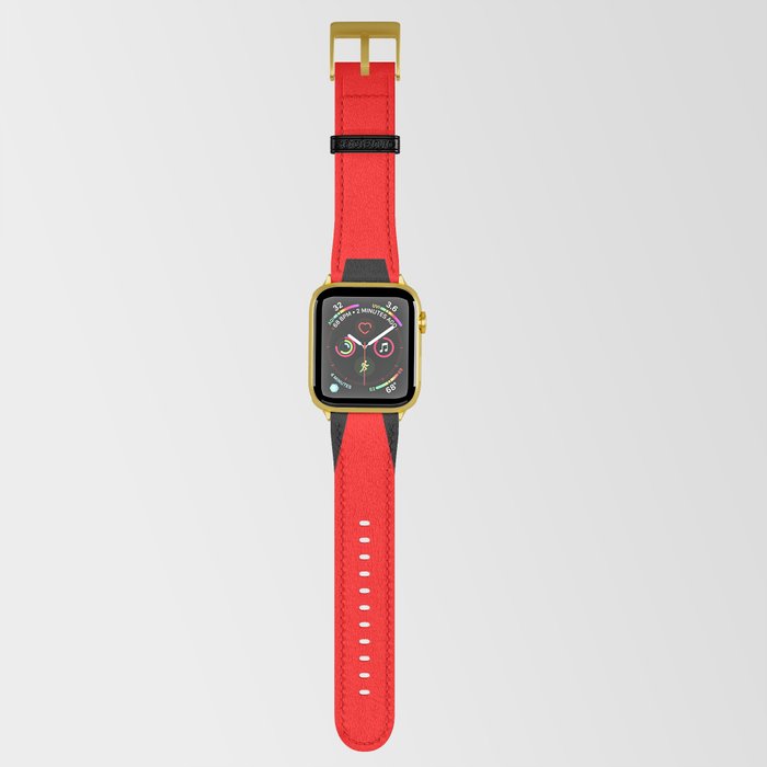 LETTER W (BLACK-RED) Apple Watch Band