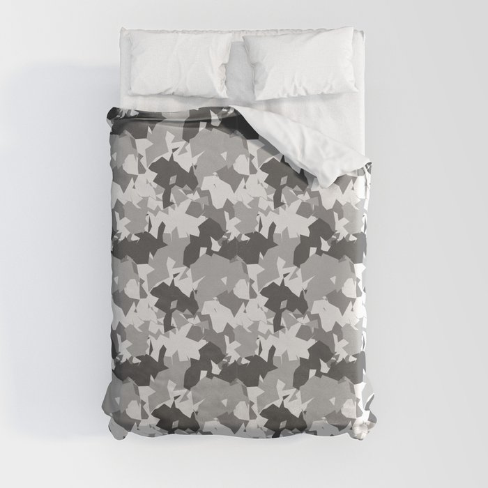 Grey Army camouflage Pattern  Duvet Cover
