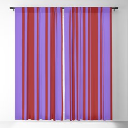 [ Thumbnail: Purple and Brown Colored Lines Pattern Blackout Curtain ]