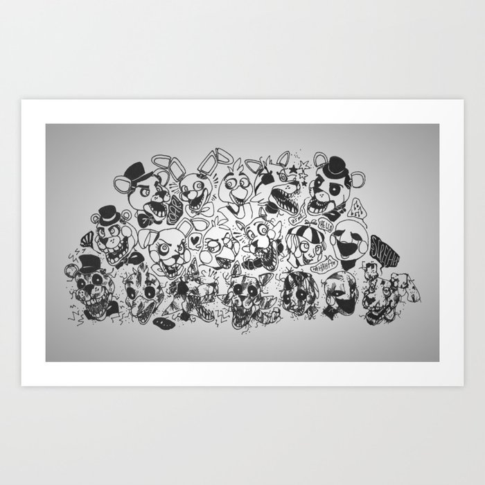 Five Nights at Freddy's Art Print | Art Print | A5 Print | FNAF