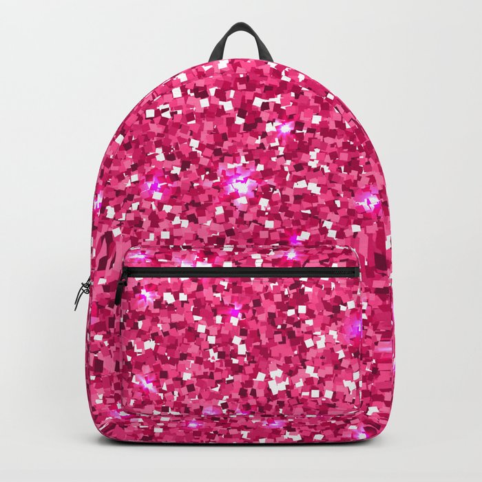 Hot Pink Glitter Backpack by Red Wyvern Designs Society6