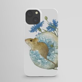 Field Mouse and Celestite Geode iPhone Case