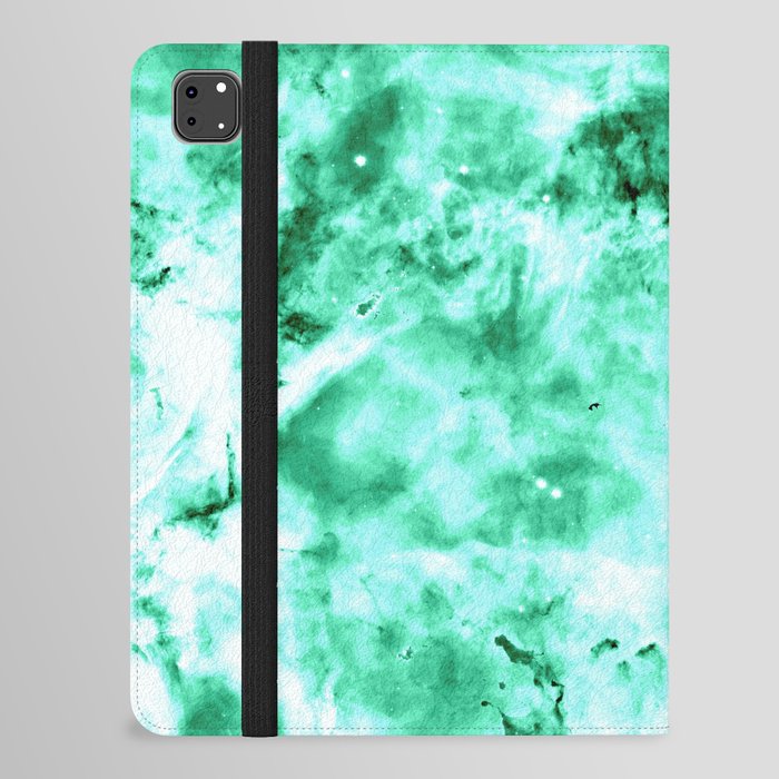 Sea Green Nebula Waves iPad Folio Case