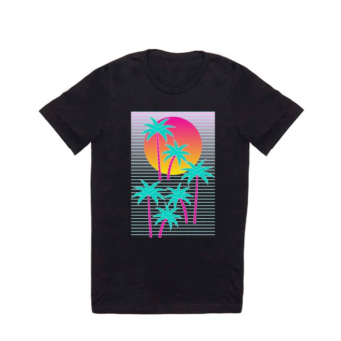 Hello Miami Sunset T Shirt by SilverPegasus | Society6