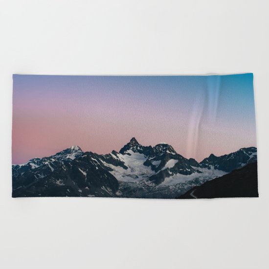 Hiking up mountains Beach Towel