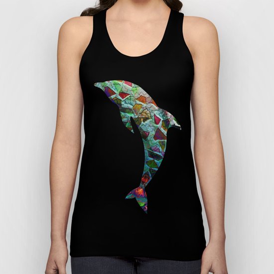 Animal Mosaic - The Dolphin Unisex Tank Top