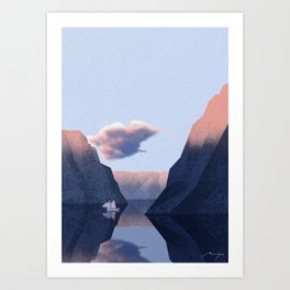 Winter Fjord (2017) Art Print