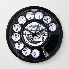 Vintage Rotary Phone Wall Clock