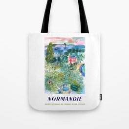 1952 Normandie France Railway Travel Poster Tote Bag