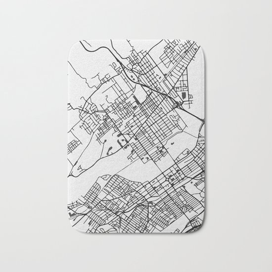 Wilkes-Barre Pennsylvania Map Bath Mat