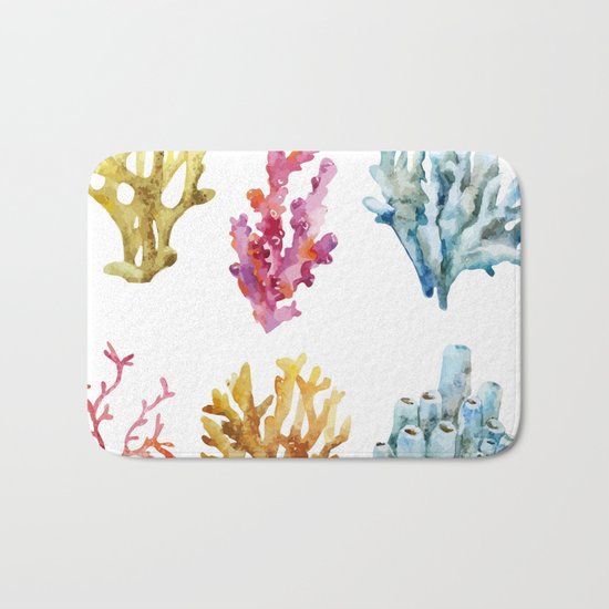Colorful Chorals Bath Mat