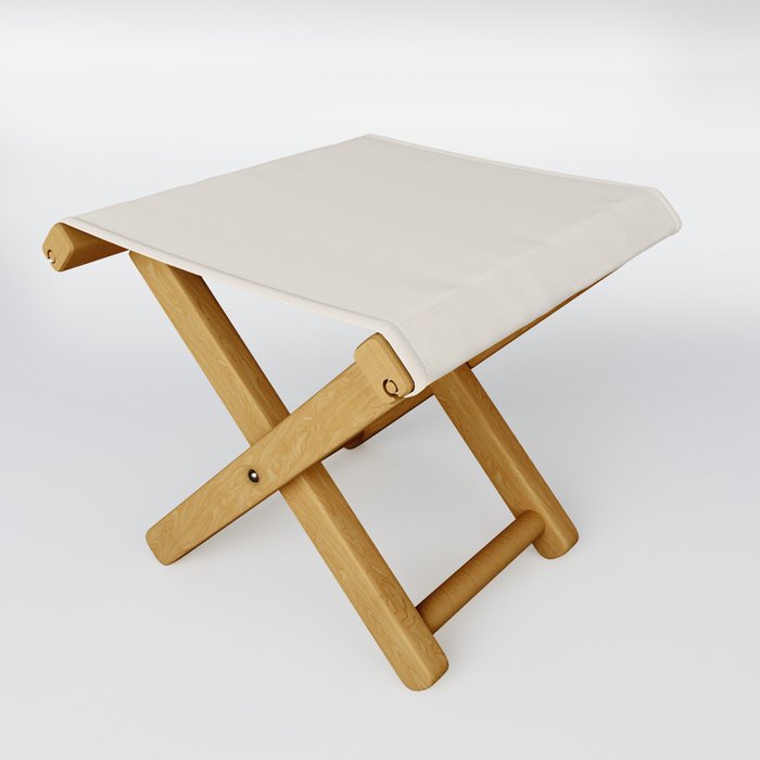 Off White / Cream / Ivory Solid Color Pairs Sherwin Williams Porcelain SW 0053 / Accent Shade / Hue Folding Stool