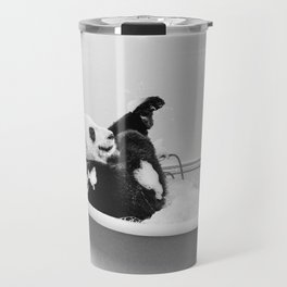 Panda Taking a Bath Travel Mug