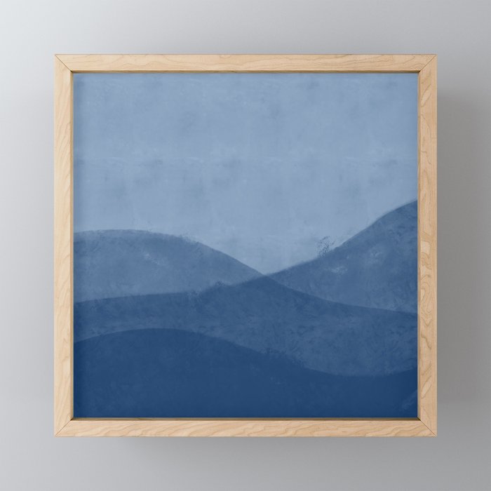 blue mountains Framed Mini Art Print