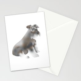  schnauzer breed dog isolated in digital drawing Stationery Card