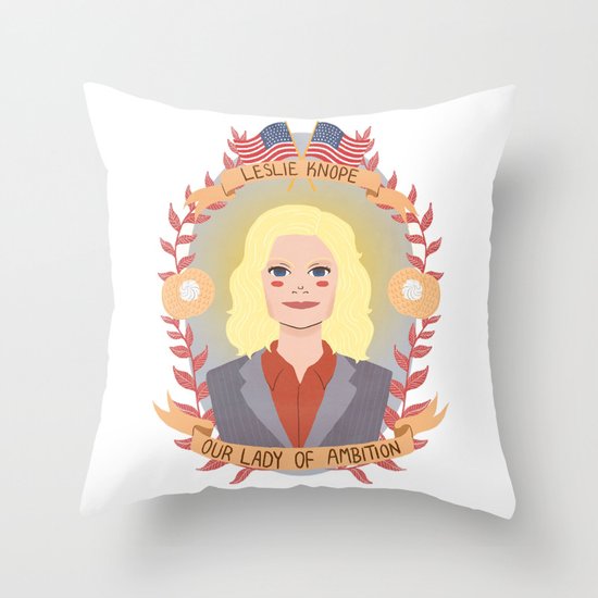 Leslie Knope Throw Pillow
