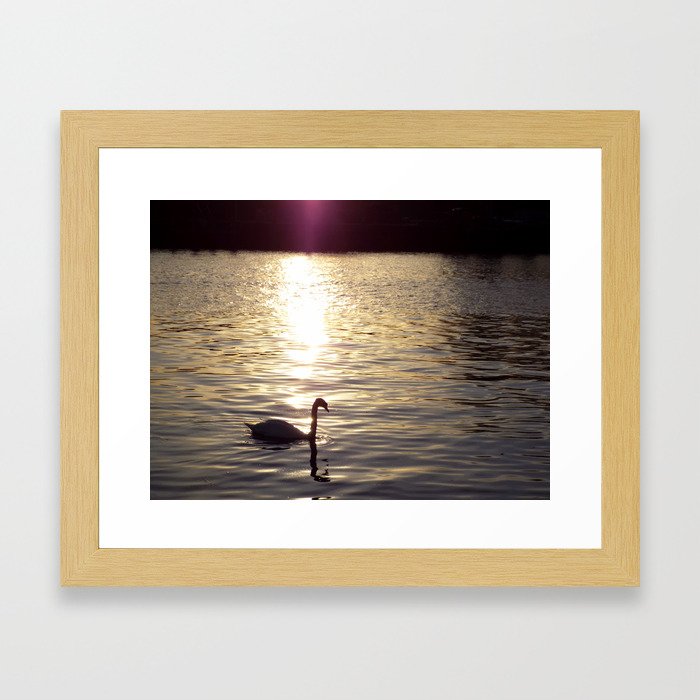 Sunset on the River Itchen Framed Art Print