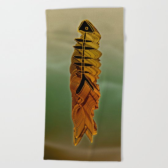 Atlante 03-07-16 / ORANGE in BLUE Beach Towel