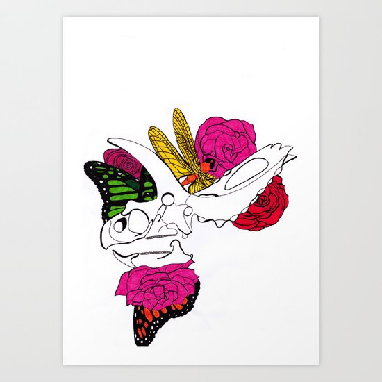 Dinosaur Skull II Art Print