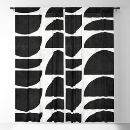 Mid-Century Modern Pattern No.9 - Black and White Blackout Curtain