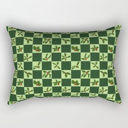 Checkerboard Christmas Rectangular Pillow