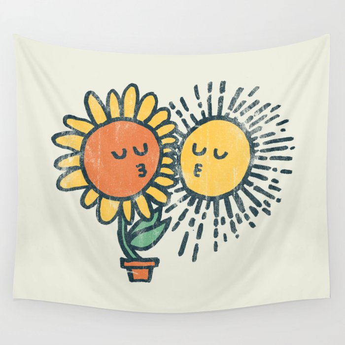Sun Kissed sunflower Wall Tapestry