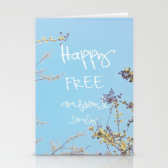 Above All, Be Happy Stationery Cards