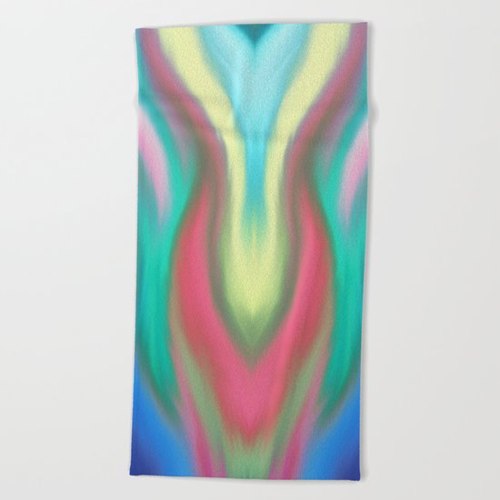 Digital painted texture, silk, liquid print Beach Towel